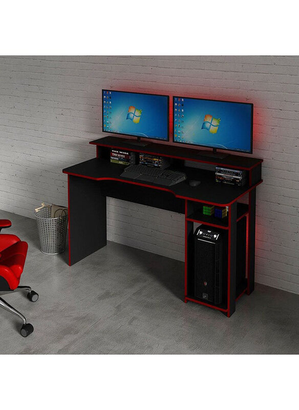 Danube Home Atlaz Gaming Desk Computer Table Office Desk Workstation Modern Pc Laptop Gaming Table Wooden Study Table For Home Office, Red/Black
Danube Home Atlaz Gaming Desk Computer Table Office Desk Workstation Modern Pc Laptop Gaming Table Wooden Study Table For Home Office, Red/Black