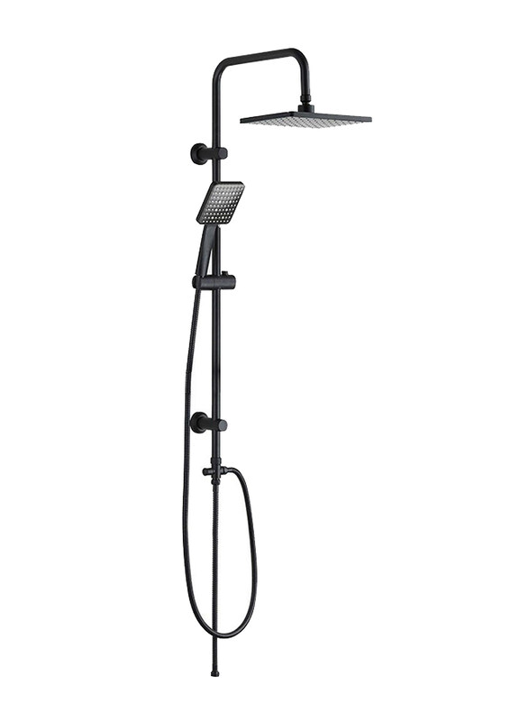Danube Home Milano Mia Stainless Steel Shower Column With Rain Shower With Single Handle Faucet, Black
Danube Home Milano Mia Stainless Steel Shower Column With Rain Shower With Single Handle Faucet, Black