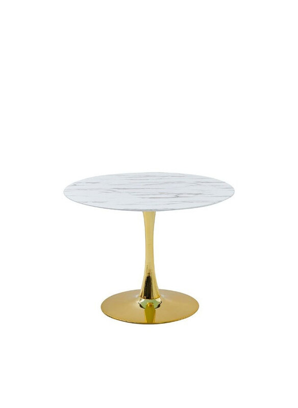 Danube Home Niha 4 Seater Round Glass Dining Table With Metal Base, White/Gold
Danube Home Niha 4 Seater Round Glass Dining Table With Metal Base, White/Gold
