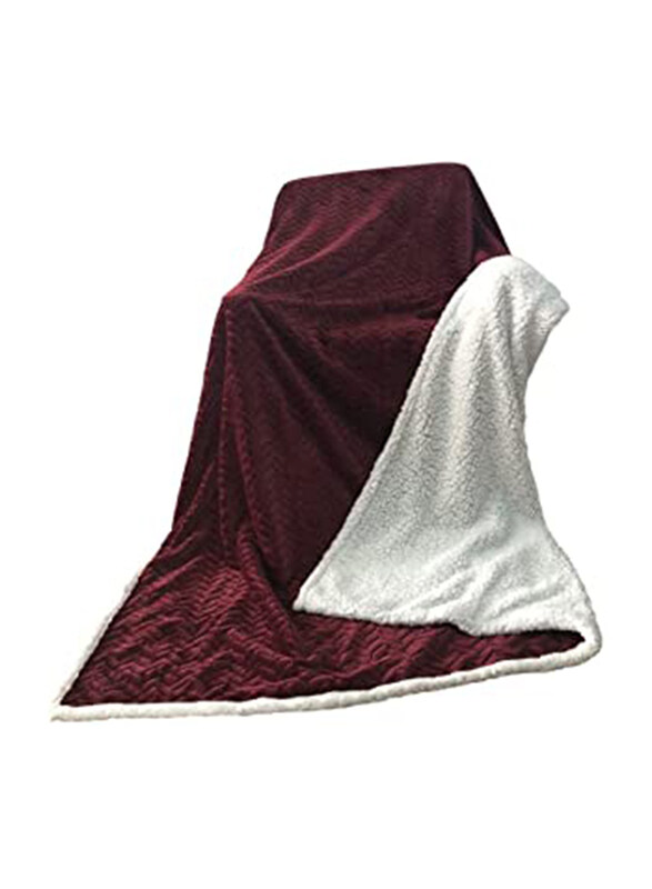 Danube Home Solid Jacquard Flannel Plush Reverse Sherpa Blanket, H150 x W200 x D150cm, Maroon
Danube Home Solid Jacquard Flannel Plush Reverse Sherpa Blanket, H150 x W200 x D150cm, Maroon