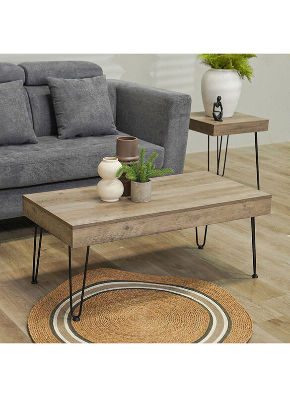 Danube Home Vidia Modern Design Coffee Table & Two End Tables Set, 3-Pieces, Oak/Black
Danube Home Vidia Modern Design Coffee Table & Two End Tables Set, 3-Pieces, Oak/Black