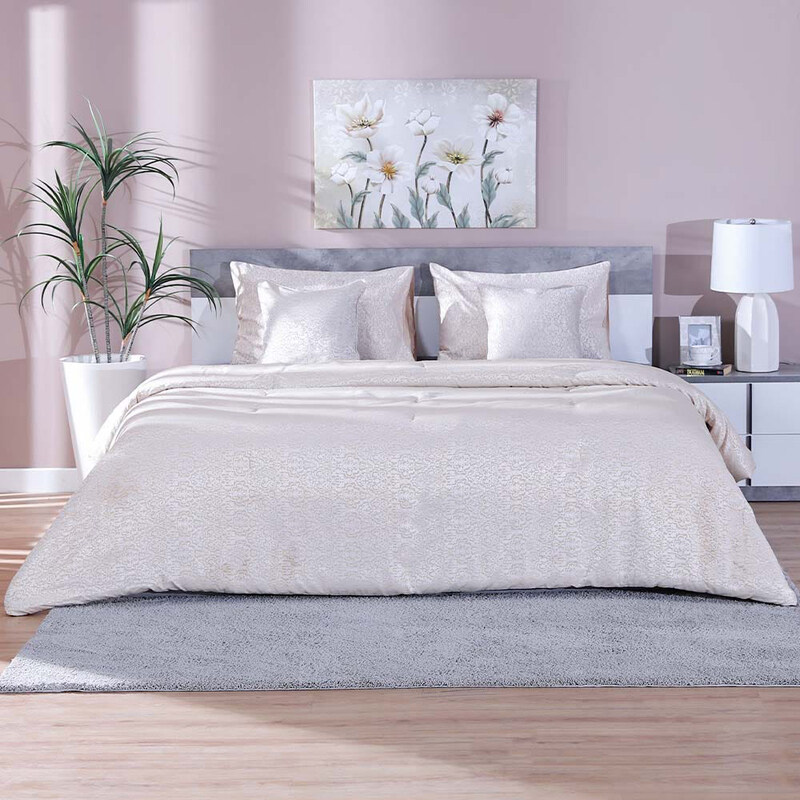 Danube Home 5-Piece Arianna Comforter 100% Cotton Fill & 100% Polyester Bedding Set, 2 Pillow Cover, 2 Cushion Cover For Bedroom, King, Beige
Danube Home 5-Piece Arianna Comforter 100% Cotton Fill & 100% Polyester Bedding Set, 2 Pillow Cover, 2 Cushion Cover For Bedroom, King, Beige