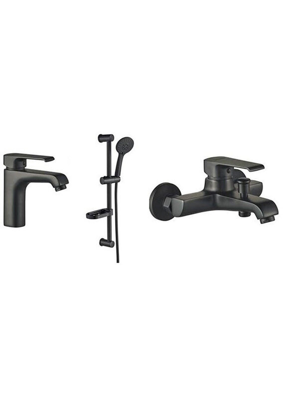 Milano 3-Piece Basin Mixer Shower Mixer And Shower Kit With Matted Colour Brass Bathroom Single Handle Mixer Shower Tap Basin Faucet, Black
Milano 3-Piece Basin Mixer Shower Mixer And Shower Kit With Matted Colour Brass Bathroom Single Handle Mixer Shower Tap Basin Faucet, Black