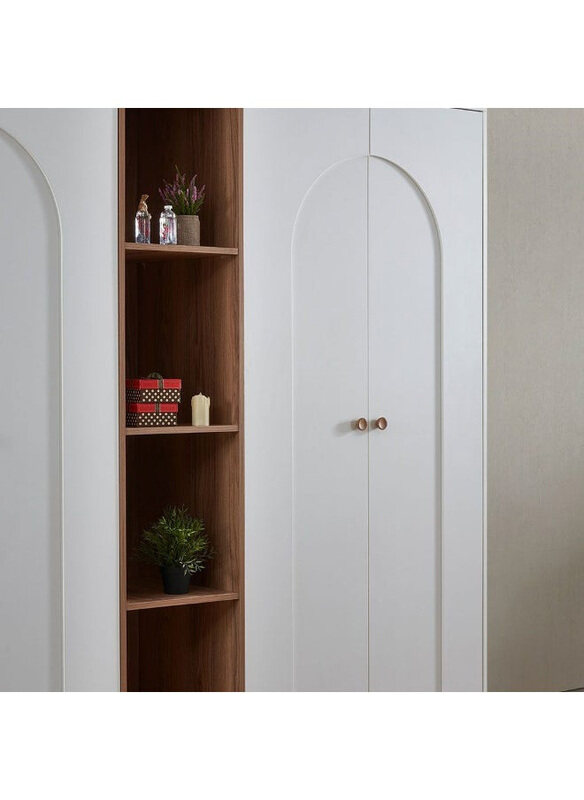 Danube Home Ren 4 Door Wardrobe + Cabinet With Open Shelves, Natural Walnut/White
Danube Home Ren 4 Door Wardrobe + Cabinet With Open Shelves, Natural Walnut/White