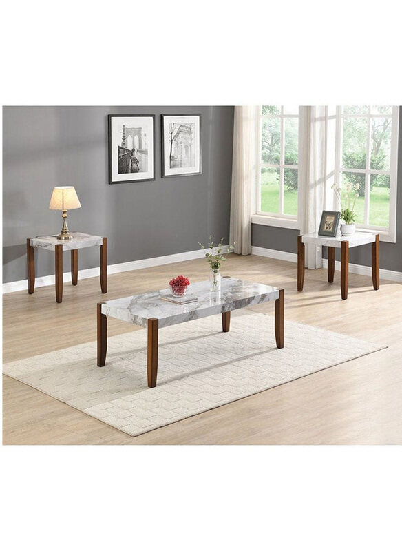Danube Home Kenzo Modern Design Coffee & Two End Table Set, 3-Pieces, White/Dark Oak
Danube Home Kenzo Modern Design Coffee & Two End Table Set, 3-Pieces, White/Dark Oak