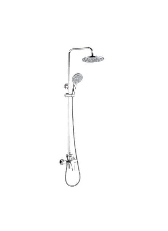 Danube Home Dulce Rain Shower Column Complete Set Handheld Shower And Slide Rain Shower With Single Handle Faucet, Chrome
Danube Home Dulce Rain Shower Column Complete Set Handheld Shower And Slide Rain Shower With Single Handle Faucet, Chrome
