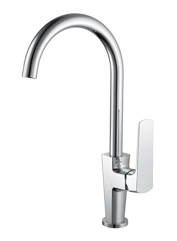 Danube Home Milano Sink Mixer, Coral, Silver