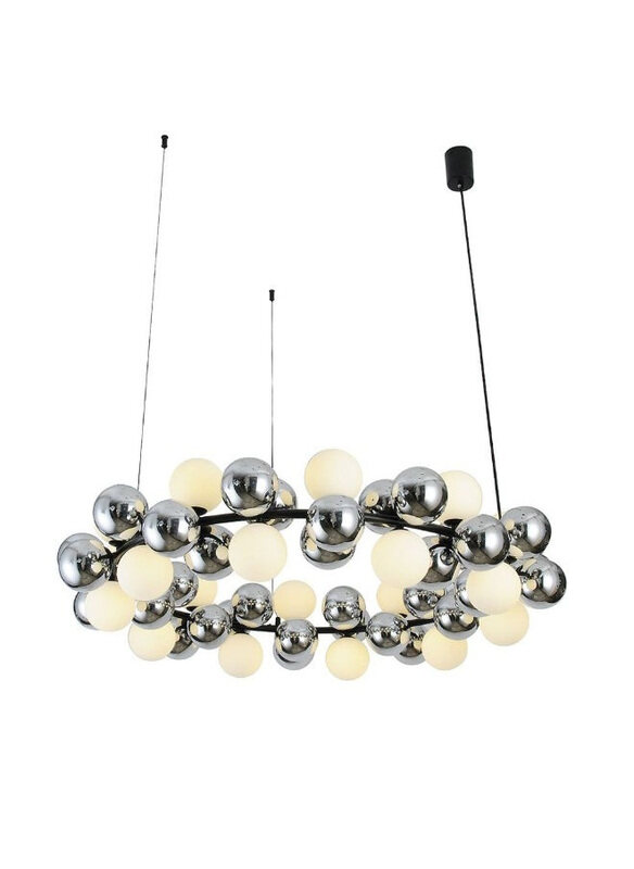 Danube Home Vivian Chandelier, Metal + Glass, D 93 x 93 x H 150, G9, Black
Danube Home Vivian Chandelier, Metal + Glass, D 93 x 93 x H 150, G9, Black