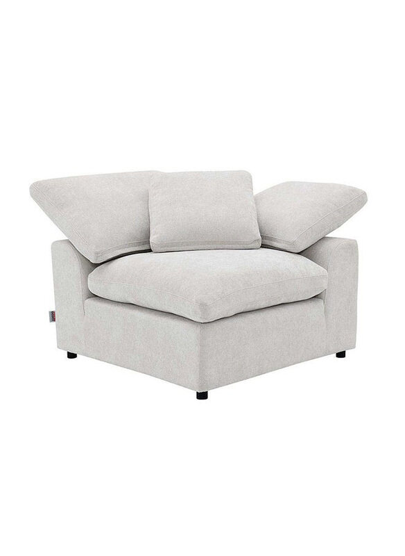 Danube Home Laxus Corner Wedge with Pillow Accent Chair Modern Design One Seat Sofas Comfortable Living Room Furniture, L 114 x W 114 x H 61cm, Ivory
Danube Home Laxus Corner Wedge with Pillow Accent Chair Modern Design One Seat Sofas Comfortable Living Room Furniture, L 114 x W 114 x H 61cm, Ivory