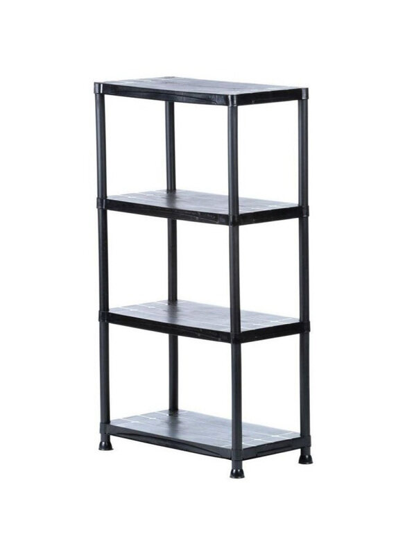 Danube Home Milano 4-Tier Plastic Shelf Kitchen Bathroom Storage Shelves, Black
Danube Home Milano 4-Tier Plastic Shelf Kitchen Bathroom Storage Shelves, Black