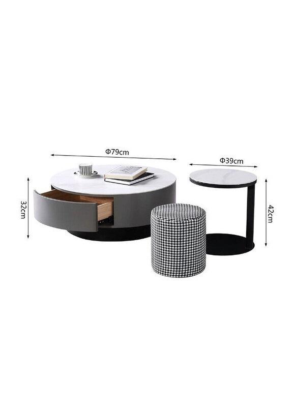 Danube Home Velarion Set of 2 Round Coffee Table with Stool Multifunctional Table Space Saving Center Table Modern Design Furniture for Home Living Ro
Danube Home Velarion Set of 2 Round Coffee Table with Stool Multifunctional Table Space Saving Center Table Modern Design Furniture for Home Living Ro