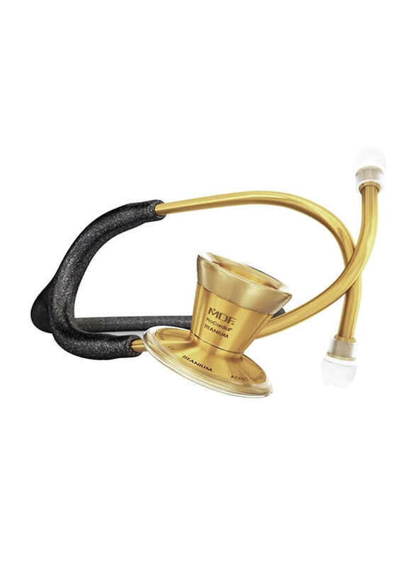 MDF Instruments Procardial Titanium Cardiology Stethoscope, 797TGLK, Black Glitter/Gold
MDF Instruments Procardial Titanium Cardiology Stethoscope, 797TGLK, Black Glitter/Gold