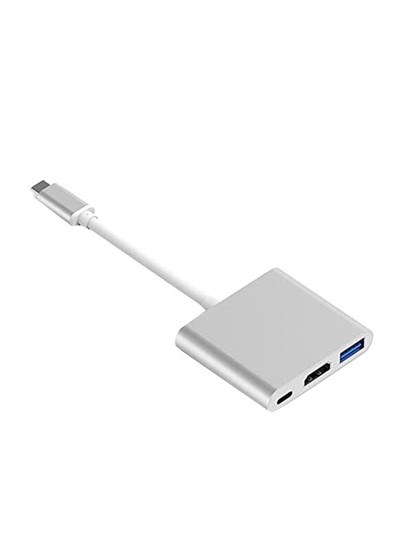 Generic USB Type-C to HDMI 4K, USB 3.0 Standard, PD Charging Port 3 in 1 Adapter, Silver
Generic USB Type-C to HDMI 4K, USB 3.0 Standard, PD Charging Port 3 in 1 Adapter, Silver