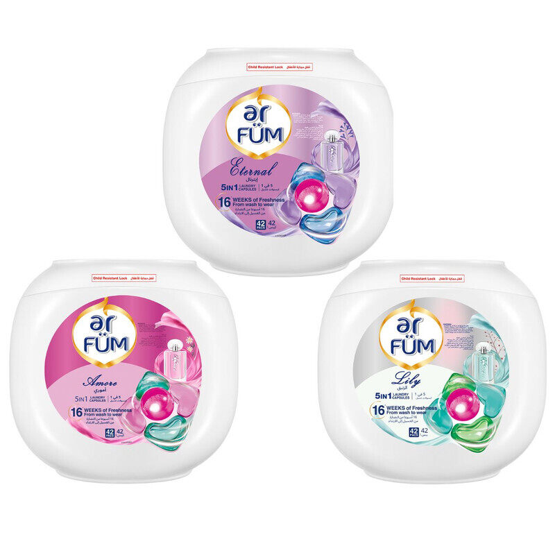 Ar Fum ArFum PODS, 5-in-1 Laundry Detergent Capsules with German Formulated Laundry Pods and 16 Weeks of Long-Lasting Fragrance Capsules (Eternal, Amore, Lil
Ar Fum ArFum PODS, 5-in-1 Laundry Detergent Capsules with German Formulated Laundry Pods and 16 Weeks of Long-Lasting Fragrance Capsules (Eternal, Amore, Lil