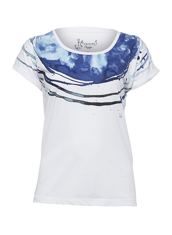 BiggDesign Anemoss Route Short Sleeve T-Shirt for Women, Small, White/Blue/Black
BiggDesign Anemoss Route Short Sleeve T-Shirt for Women, Small, White/Blue/Black