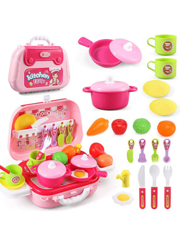 Boya Toys Kitchen Little Food Play Set Backpack Toys for Kids, 27 Pieces, Ages 3+, Pink
Boya Toys Kitchen Little Food Play Set Backpack Toys for Kids, 27 Pieces, Ages 3+, Pink