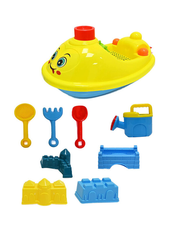 Toy Land Outdoor Beach Toy Set Water and Sand Toys with Tug Boat Play Sandpit Games for Children, 9 Pieces, Multicolour
Toy Land Outdoor Beach Toy Set Water and Sand Toys with Tug Boat Play Sandpit Games for Children, 9 Pieces, Multicolour