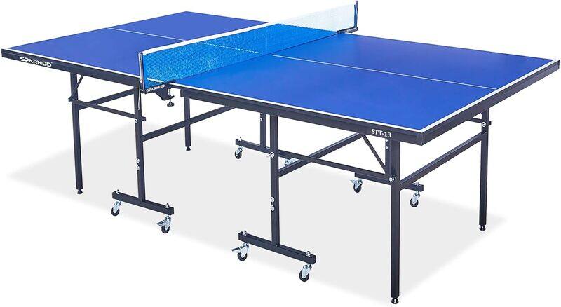 Sparnod Fitness STT-13 Indoor Table Tennis Table Ping Pong Table, 12mm MDF Top, UV Protection, Rust-Proof Steel Frame, Foldable, Solo Playback Mode, L
Sparnod Fitness STT-13 Indoor Table Tennis Table Ping Pong Table, 12mm MDF Top, UV Protection, Rust-Proof Steel Frame, Foldable, Solo Playback Mode, L
