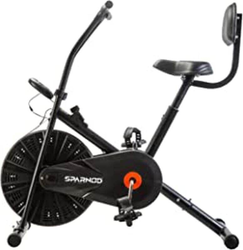 Sparnod Fitness SAB-03_R Upright Air Bike Exercise Cycle for Home Gym - Adjustable Resistance, Height Adjustable seat with Back Rest
Sparnod Fitness SAB-03_R Upright Air Bike Exercise Cycle for Home Gym - Adjustable Resistance, Height Adjustable seat with Back Rest