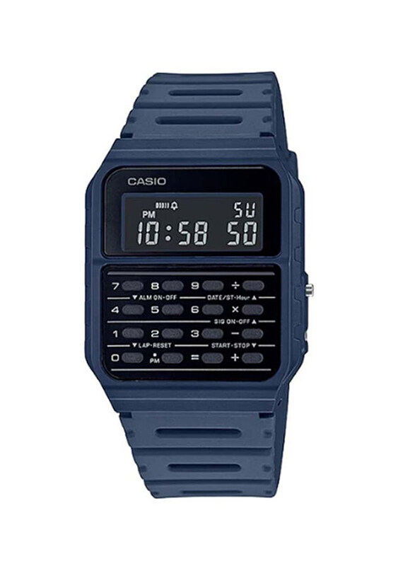 Casio Data Bank Digital Watch for Unisex with Resin Band, Water Resistant, CA-53WF-2BDF, Blue/Black-Grey
Casio Data Bank Digital Watch for Unisex with Resin Band, Water Resistant, CA-53WF-2BDF, Blue/Black-Grey