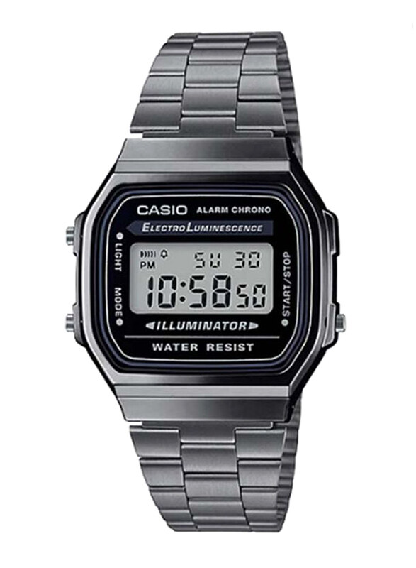Casio Vintage Digital Unisex Watch with Stainless Steel Band, Water Resistant, A168WGG-1ADF, Grey/Grey
Casio Vintage Digital Unisex Watch with Stainless Steel Band, Water Resistant, A168WGG-1ADF, Grey/Grey