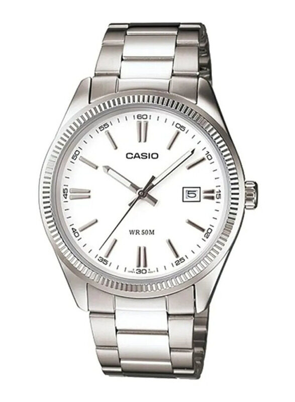 Casio Analog Watch for Men with Stainless Steel Band, Water Resistant, MTP-1302D-7A1VDF, Silver-White
Casio Analog Watch for Men with Stainless Steel Band, Water Resistant, MTP-1302D-7A1VDF, Silver-White
