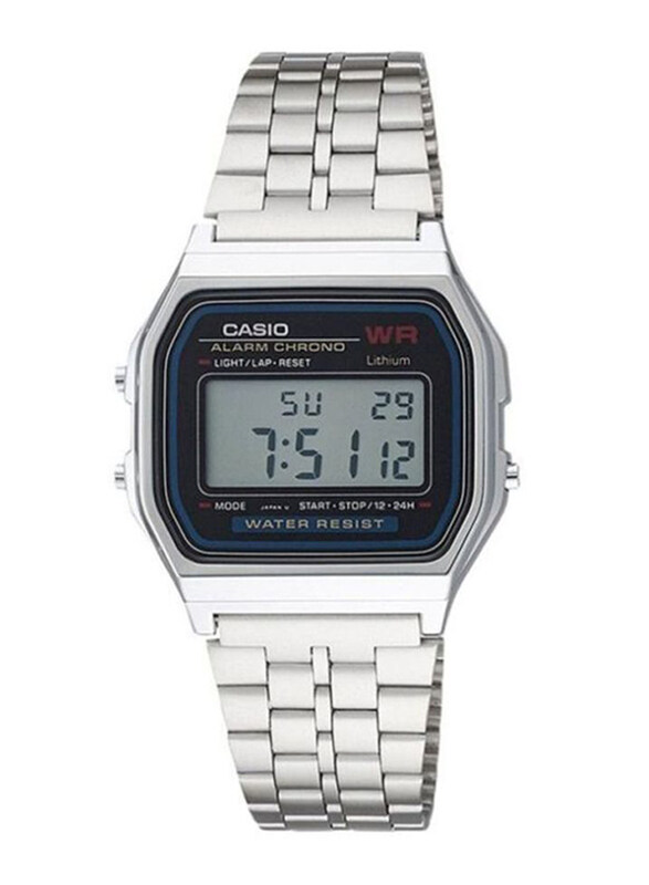 Casio Youth Series Digital Watch for Men with Stainless Steel Band, Water Resistant, A159WA-N1, Silver/Black
Casio Youth Series Digital Watch for Men with Stainless Steel Band, Water Resistant, A159WA-N1, Silver/Black