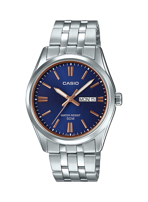 Casio Enticer Series Analog Watch for Men with Stainless Steel Band, Water Resistant, MTP-1335D-2A2VDF, Silver/Blue
Casio Enticer Series Analog Watch for Men with Stainless Steel Band, Water Resistant, MTP-1335D-2A2VDF, Silver/Blue