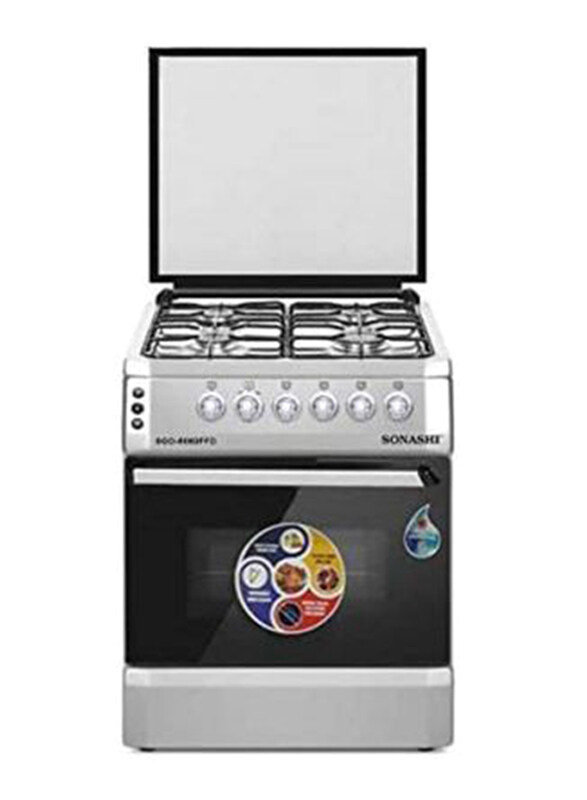 Sonashi 4 Burner Free Standing Full Safety Stainless Steel Gas Oven, SGO-6060FFD, Silver
Sonashi 4 Burner Free Standing Full Safety Stainless Steel Gas Oven, SGO-6060FFD, Silver