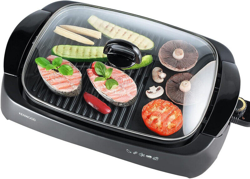 KENWOOD Grill HG230, Contact Health Large Family Sized Griddle with Glass Lid, Variable Temperature Control
KENWOOD Grill HG230, Contact Health Large Family Sized Griddle with Glass Lid, Variable Temperature Control