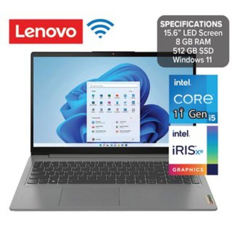 Lenovo Idea Pad3 11 Th Gen 512Ssd 8Gb Ram 15.6Screen Iris Graphic Win 11 English/Arabic Key
Lenovo Idea Pad3 11 Th Gen 512Ssd 8Gb Ram 15.6Screen Iris Graphic Win 11 English/Arabic Key
