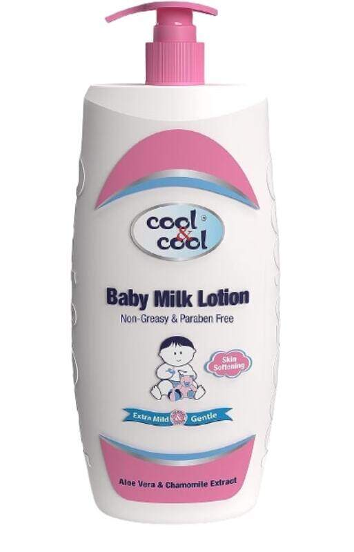 Cool & Cool Baby Milk Lotion - Non Greasey & Paraben Free - Extra Mild Gentle - With Aloe Vera & Chamomile Extract - Long Lasting Moisturization - 750
Cool & Cool Baby Milk Lotion - Non Greasey & Paraben Free - Extra Mild Gentle - With Aloe Vera & Chamomile Extract - Long Lasting Moisturization - 750