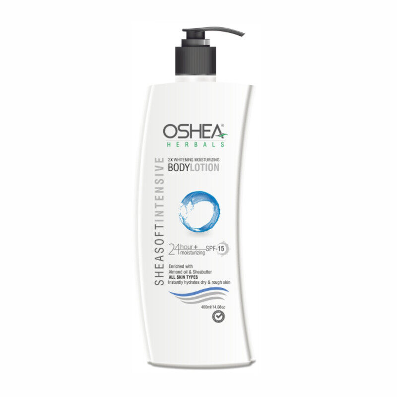 Oshea Herbals 2x Whitening Body Lotion SPF 15 - More Than 24 hours Moisturizing - With Almond Oil & Sheabutter - For All Skin Types - 400 ml
Oshea Herbals 2x Whitening Body Lotion SPF 15 - More Than 24 hours Moisturizing - With Almond Oil & Sheabutter - For All Skin Types - 400 ml