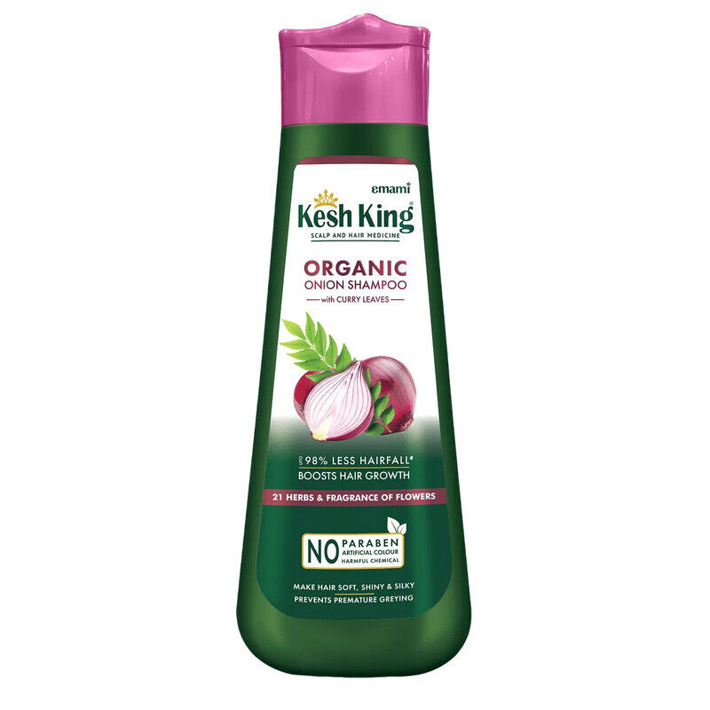 Emami Kesh King Organic Onion Shampoo With Curry Leaves - 98 % Less Hair Fall & Boost Hair Growth - Makes Hair Soft,Shiny Silky - 21 Herbs & Fragrance
Emami Kesh King Organic Onion Shampoo With Curry Leaves - 98 % Less Hair Fall & Boost Hair Growth - Makes Hair Soft,Shiny Silky - 21 Herbs & Fragrance