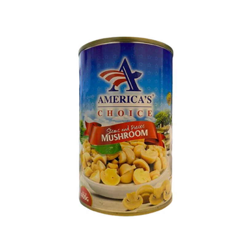 America's Choice Stems and Pieces Mushroom - Easy Open - Convenient Packaging - 400 g
America's Choice Stems and Pieces Mushroom - Easy Open - Convenient Packaging - 400 g