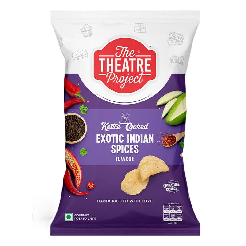 The Theater Project The Theatre Project Exotic Indian Spices Gourmet Potato Chips - Crispy & Crunchy Chips - 42 g
The Theater Project The Theatre Project Exotic Indian Spices Gourmet Potato Chips - Crispy & Crunchy Chips - 42 g