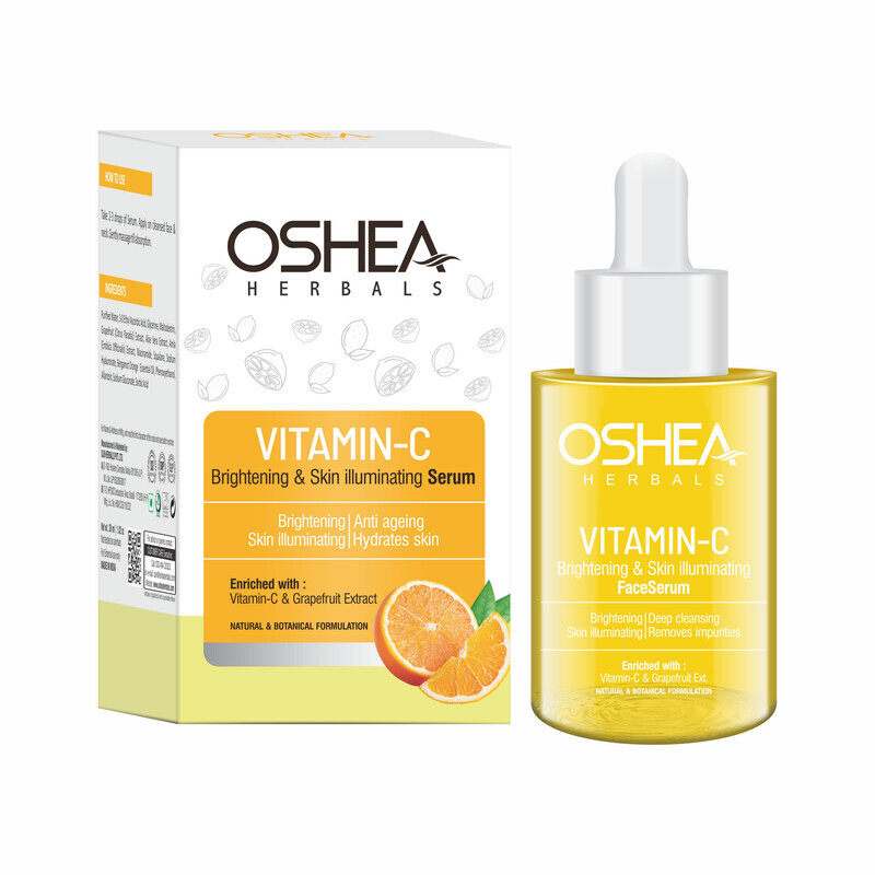 Oshea Herbals Vitamin C Brightening & Skin Illuminating Serum - Anti Ageing - Brightening Formula - With Vitamin C & Grapefruit Extract - 30 ml
Oshea Herbals Vitamin C Brightening & Skin Illuminating Serum - Anti Ageing - Brightening Formula - With Vitamin C & Grapefruit Extract - 30 ml
