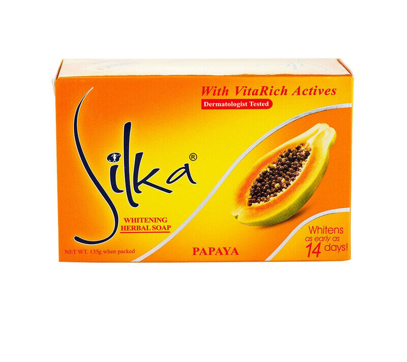 Silka Whitening Herbal Soap Papaya - With Vita Rich Actives - Whitens as Early as 14 days - Dermatologist Tested - Exfoliates and Moisturizes Skin - 1
Silka Whitening Herbal Soap Papaya - With Vita Rich Actives - Whitens as Early as 14 days - Dermatologist Tested - Exfoliates and Moisturizes Skin - 1