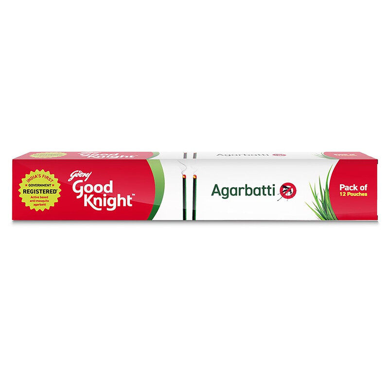 Good Knight Agarbatti - Anti-Mosquito Agarbatti - Long-lasting Burn - With Soothing Aroma - Pack of 12 Pouches, 10 Sticks Per Pouch
Good Knight Agarbatti - Anti-Mosquito Agarbatti - Long-lasting Burn - With Soothing Aroma - Pack of 12 Pouches, 10 Sticks Per Pouch