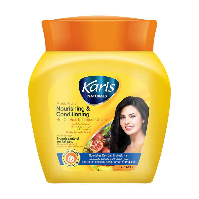 Karis Naturals Mixed Fruits Nourishing & Conditioning Hot Oil Hair Treatment Cream - Repairs Damage - Reduces Frizz & Breakage - 500 ml
Karis Naturals Mixed Fruits Nourishing & Conditioning Hot Oil Hair Treatment Cream - Repairs Damage - Reduces Frizz & Breakage - 500 ml