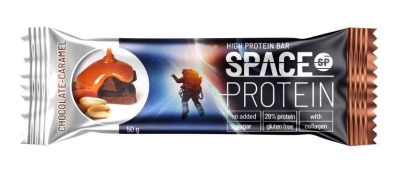 Space Protein High Protein Bar - Chocolate Caramel Flavor - No Added Sugar - With Collagen & 29% Protein Gluten Free- 50 g
Space Protein High Protein Bar - Chocolate Caramel Flavor - No Added Sugar - With Collagen & 29% Protein Gluten Free- 50 g