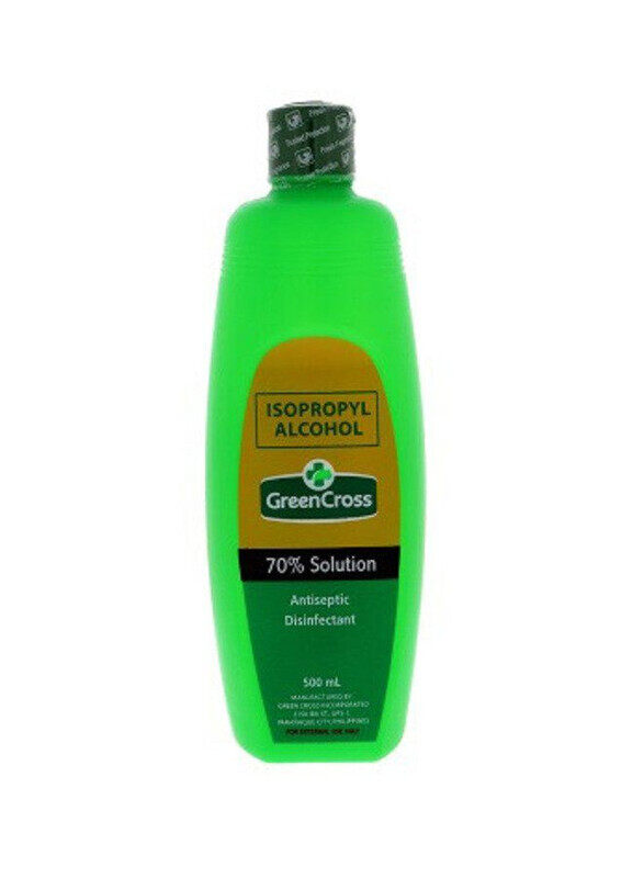 Green Cross Isoprophyl Alcohol 70prcent Solution Antiseptic Disinfectant For Disinfection Sterilization Insect Bites etc For Hygiene Purpose 500 ML
Green Cross Isoprophyl Alcohol 70prcent Solution Antiseptic Disinfectant For Disinfection Sterilization Insect Bites etc For Hygiene Purpose 500 ML