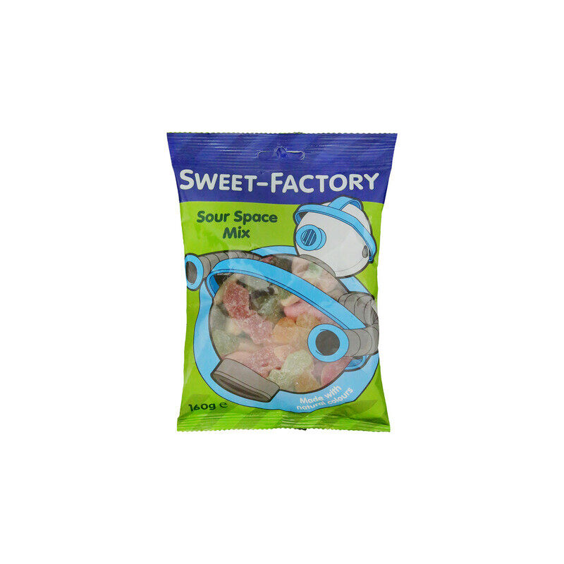 Sweet Factory Sour Space Mix - Sour Flavors - Mixed of Gummy & Jelly Candies - Made with Natural Colours- 160 grams
Sweet Factory Sour Space Mix - Sour Flavors - Mixed of Gummy & Jelly Candies - Made with Natural Colours- 160 grams
