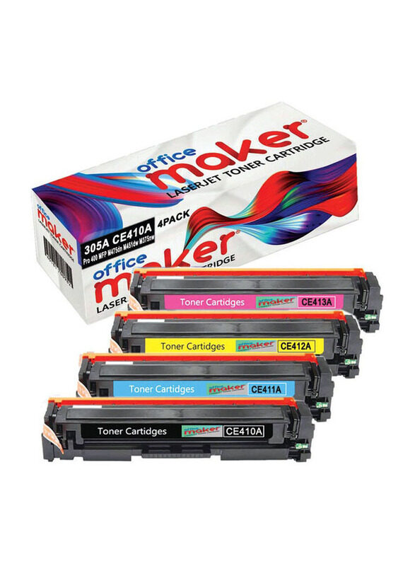 HP Office Maker 305A CE410A Multicolour Laserjet Toner Cartridge, 4 Pieces
HP Office Maker 305A CE410A Multicolour Laserjet Toner Cartridge, 4 Pieces
