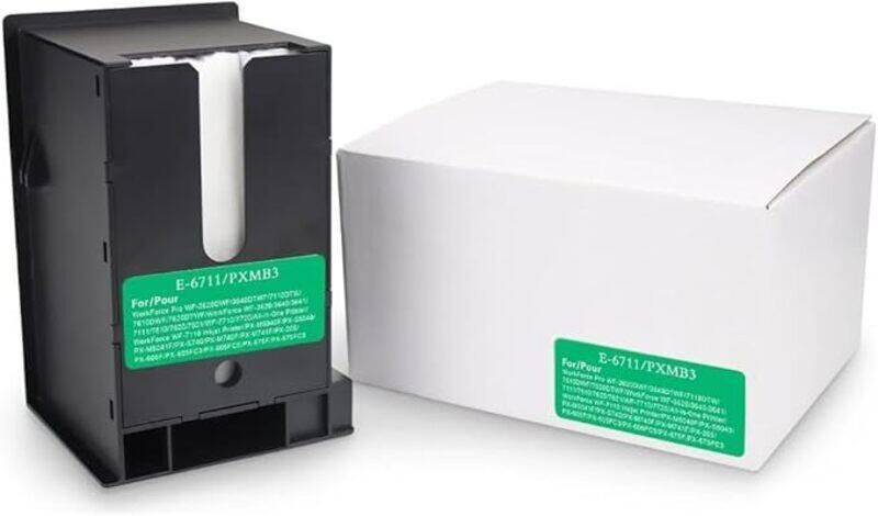 Canon T6711 PXMB3 Ink Maintenance - Waste Tank Box Compatible with Epsn L1455 AWF7110 WF7210 WF7510 WF7610 WF7620 WF7710 WF7720 WF3520 WF3540 WF3620 ET16500
Canon T6711 PXMB3 Ink Maintenance - Waste Tank Box Compatible with Epsn L1455 AWF7110 WF7210 WF7510 WF7610 WF7620 WF7710 WF7720 WF3520 WF3540 WF3620 ET16500
