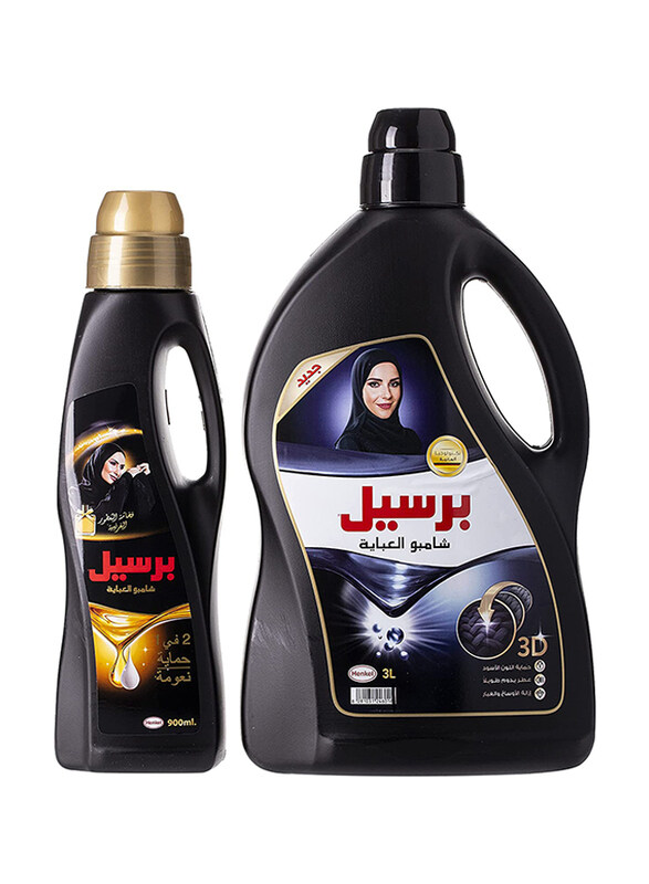 Persil Classic Abaya Wash Liquid Detergent + 2-In-1 Abaya Shampoo French Perfume, 2 Pieces, 3Litres + 900ml
Persil Classic Abaya Wash Liquid Detergent + 2-In-1 Abaya Shampoo French Perfume, 2 Pieces, 3Litres + 900ml