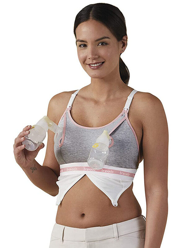 Bravado Designs Women's Hands-Free Clip and Pump Strapless Pumping Accessory Bra, Grey, XL
Bravado Designs Women's Hands-Free Clip and Pump Strapless Pumping Accessory Bra, Grey, XL