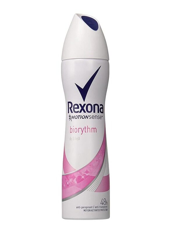 Rexona MotionSense Biorythm Dry & Fresh 48H Anti-Perspirant Spray for Women, White, 150ml
Rexona MotionSense Biorythm Dry & Fresh 48H Anti-Perspirant Spray for Women, White, 150ml