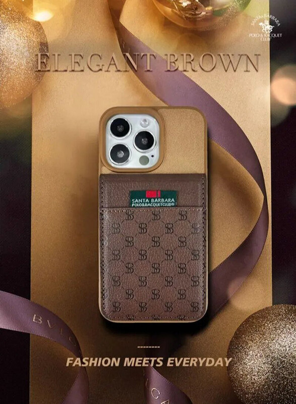 Santa Barbara Polo & Racquet Club Apple iPhone 13 Pro Max Huldo Series Mobile Phone Case Cover with Card Pocket, Brown
Santa Barbara Polo & Racquet Club Apple iPhone 13 Pro Max Huldo Series Mobile Phone Case Cover with Card Pocket, Brown