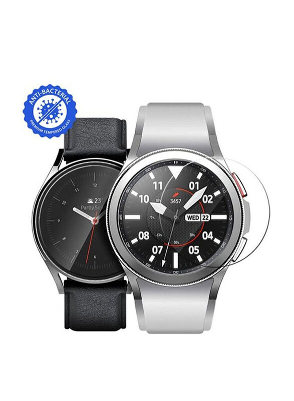 Araree Core Anti-Bacterial Tempered Glass Screen Protectors for Samsung Galaxy Watch4 Classic 44mm, Clear
Araree Core Anti-Bacterial Tempered Glass Screen Protectors for Samsung Galaxy Watch4 Classic 44mm, Clear
